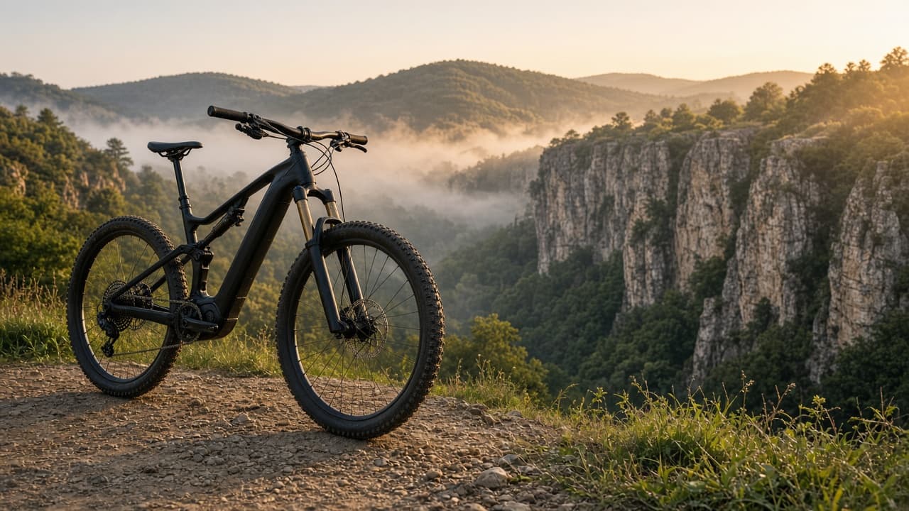 E-bike pe traseu lângă Turda